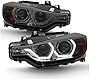 ACANII - For Smoke 2012-2015 BMW F30 3-Series Sedan LED 3D DRL Projector Headlights Headlamps Driver & Passenger Side