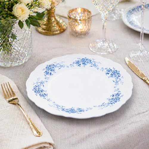 Image of NFI essentials 10 Inch Premium Ceramic Dinner Plate, Serving Plate for Main Course, Pasta, Rice, Salad & Meals, Dishwasher Safe Kitchen Dinner Plate