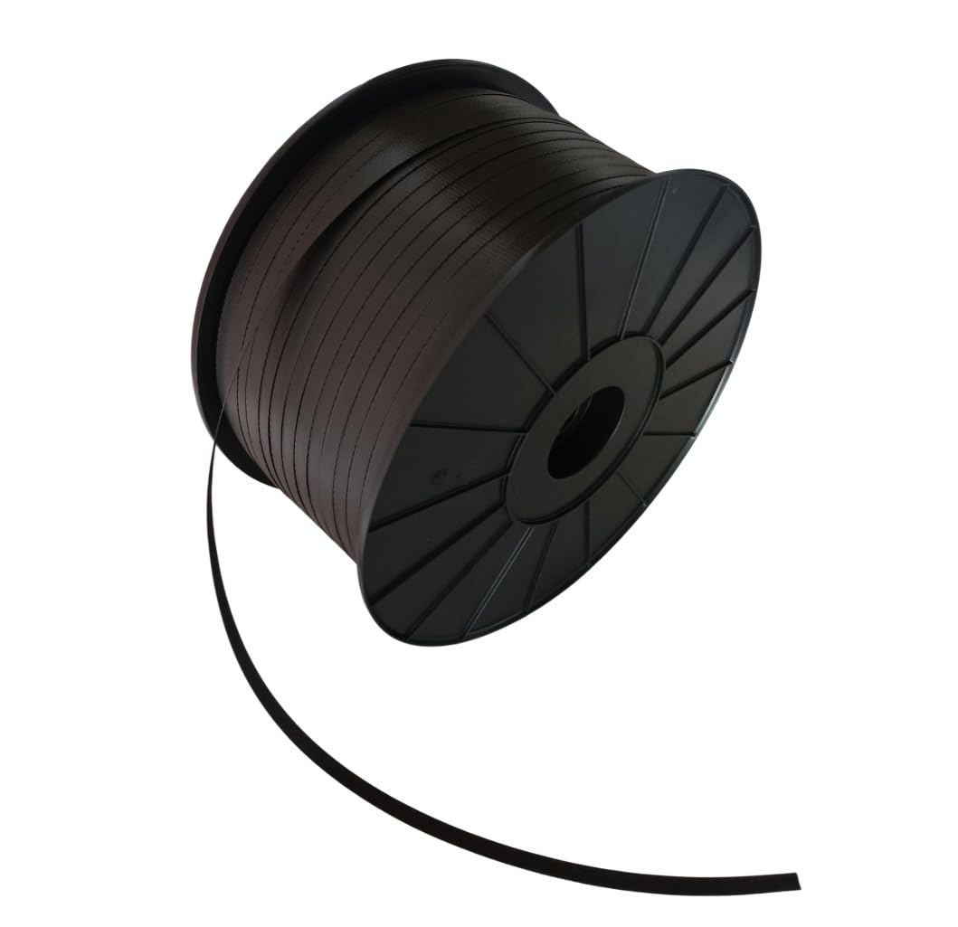 Méduze - Feuillard de cerclage noir 12 mm x 1500 m - En polypropylène - Recyclable - Polyvalent