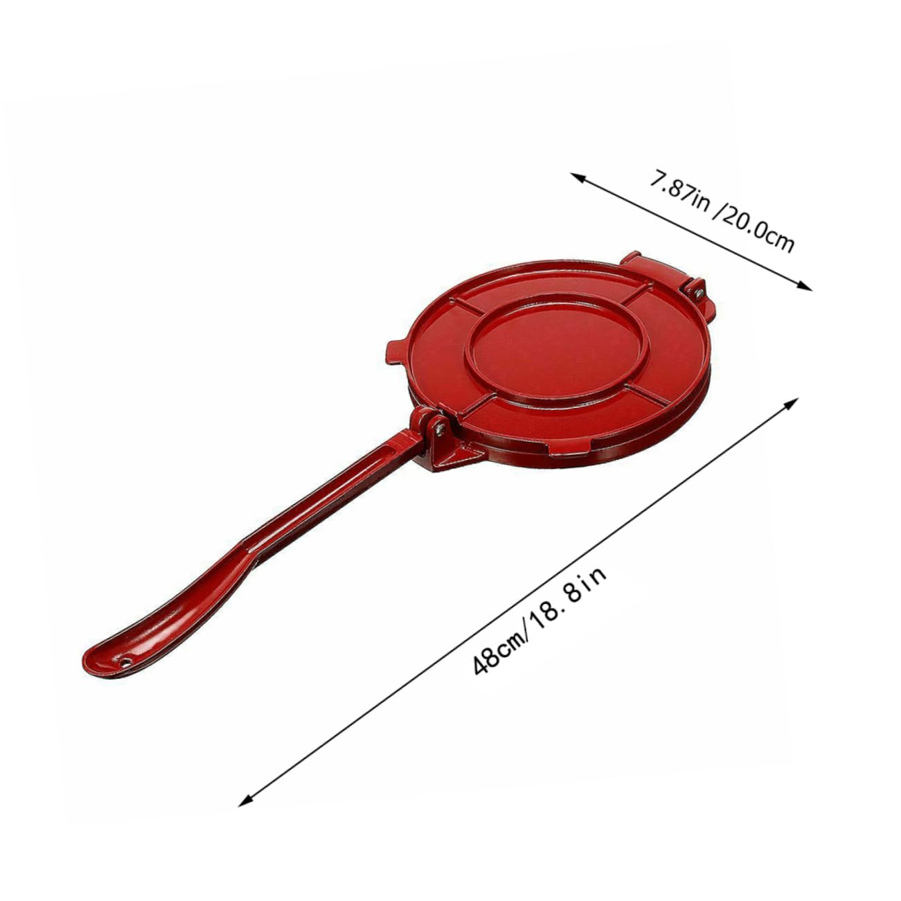 LABRIMP Dough Presser Press Flat Homemade Tortilla Folder Flour Pressing Stainless Quesadilla Maker Tortilla Press Smasher Tortilla Maker Machine Kitchen Aluminum Press Red Aluminum Alloy