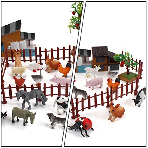 STOBOK 28Pcs Bauernhof Tier Miniaturen Farm Animal Set Bauernhof Tier Figurine Mini Spielzeug Figuren Bauernhof Tier… – Bild 5