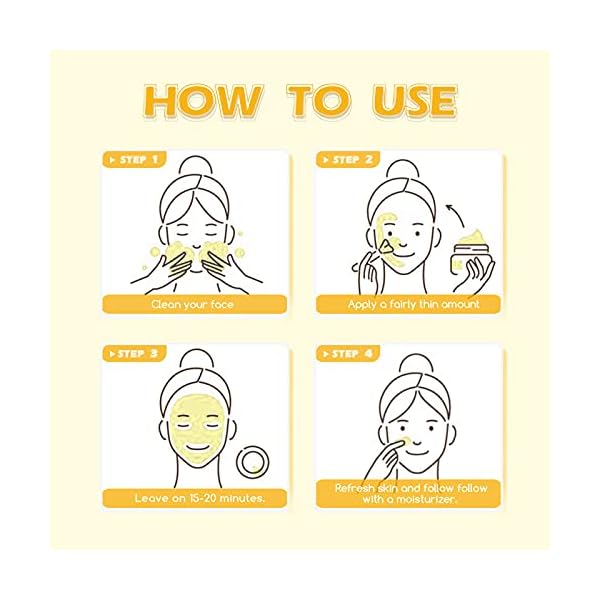 ANAIRUI-Turmeric-Vitamin-C-Wash-off-Facial-Mask-Soothing-Acne-Dark-Spots-Hydrate-Glow-Ice-Cream-Mask-Hydrating-Revitalizing-Boost-Radiance-and-Collagen-for-Dry-Dull-Skin-352-oz ANAI RUI Turmeric Vitamin C Face Mask, Facial Mask Hydrating, Glow Ice-Cream Mask, Revitalizing, Boost Radiance for Dry, Dull Skin, 3.52 ozâ¦