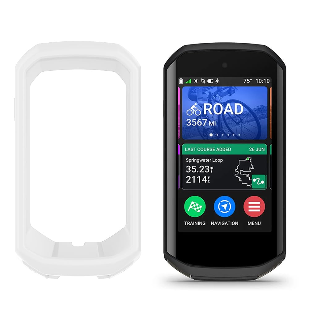 Blueshaweu Protective Case Compatible with Garmin Edge 1050, Soft Silicone Case Shell Sleeve Shockproof Case for Garmin Edge 1050 (White)