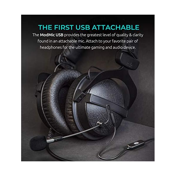 Antlion Audio ModMic USB-Ansteckmikrofon mit Rauschunterdrückung und Stummschalter Kompatibel mit Mac, Windows PC… – Bild 3