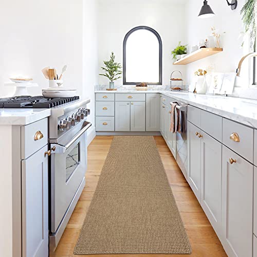Iohouze Boho Kitchen Runner Rug -2'X8' Cotton Woven Indoor Outdoor Rugs Mats,Jute Natural Pattern Runners For Hallways, Machine Washable Runner Rug For Kitchen Bedroom Living Room Laundry Entryway #TOP18