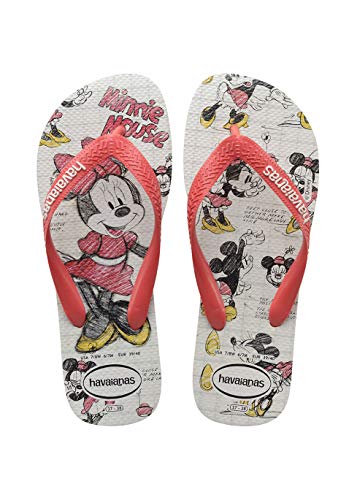 Chinelo Disney Stylish, Havaianas, Adulto Unissex, Branco/Coral New, 37/38