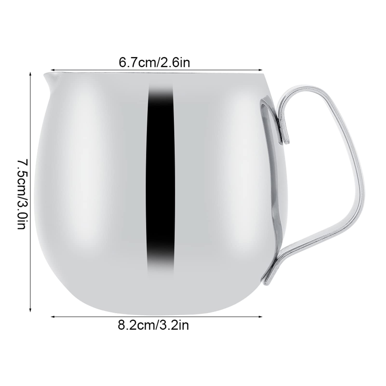 Brocca per schiuma di latte, in acciaio inox, per caffè e latte, 300 ml
