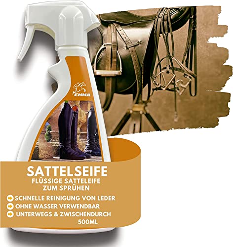 Jabón para sillas de montar I Spray para el cuidado del cuero I Grasa incolora I Bálsamo I Limpiado I Cuidado del calzado para sillas de montar I Cuidado del cuero para sofás Zapatos de cuero 500ml