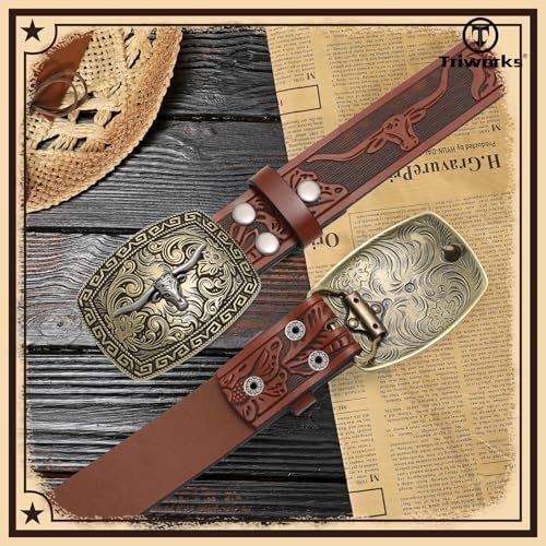 Western Belt for Men Engraved Belt Men Women Cowboy Embossed Leather Belt4
