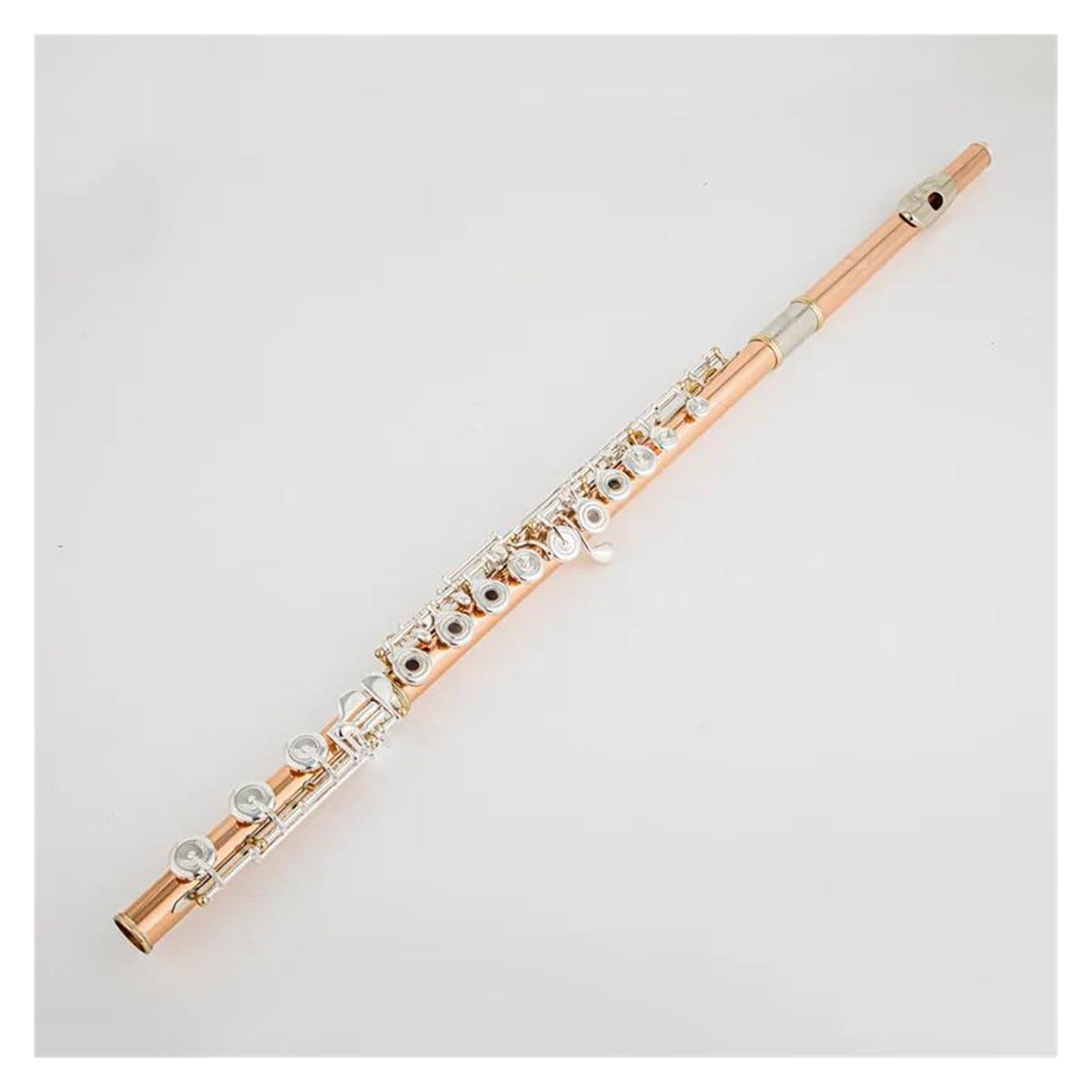 Professionale Flauto Traverso Corpo In Bronzo Fosforoso, Chiavi Placcate In Argento, Flauto A 17 Tasti Con Foro Aperto, Tono C, Con Custodia