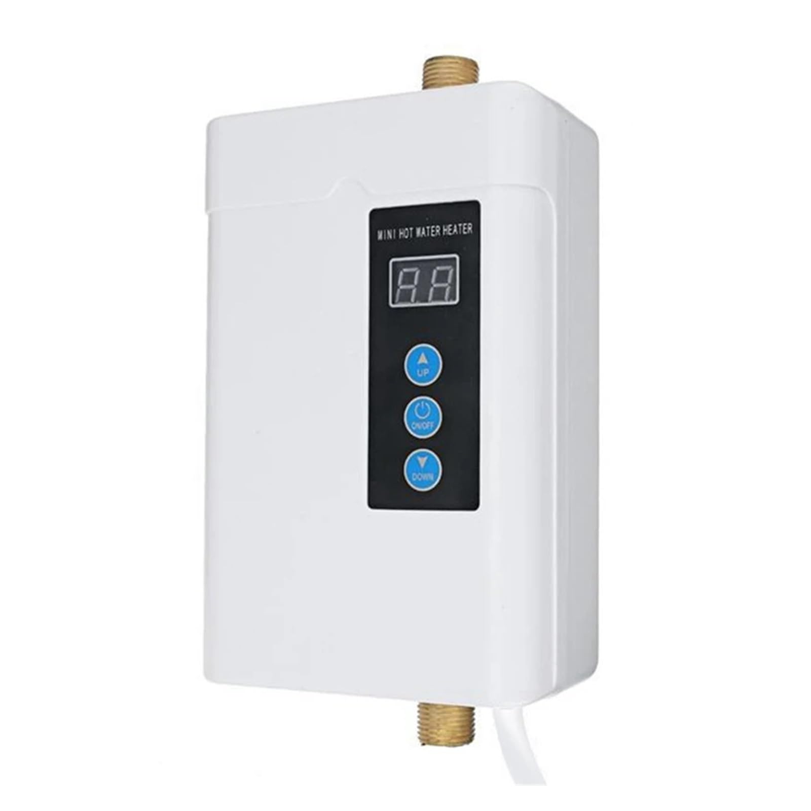 Scaldabagno Elettrico 4000W Riscaldatore Di Acqua Calda Istantanea Senza Serbatoio Rubinetto For Doccia Riscaldamento Con Termostato Veloce E Comodo(White)