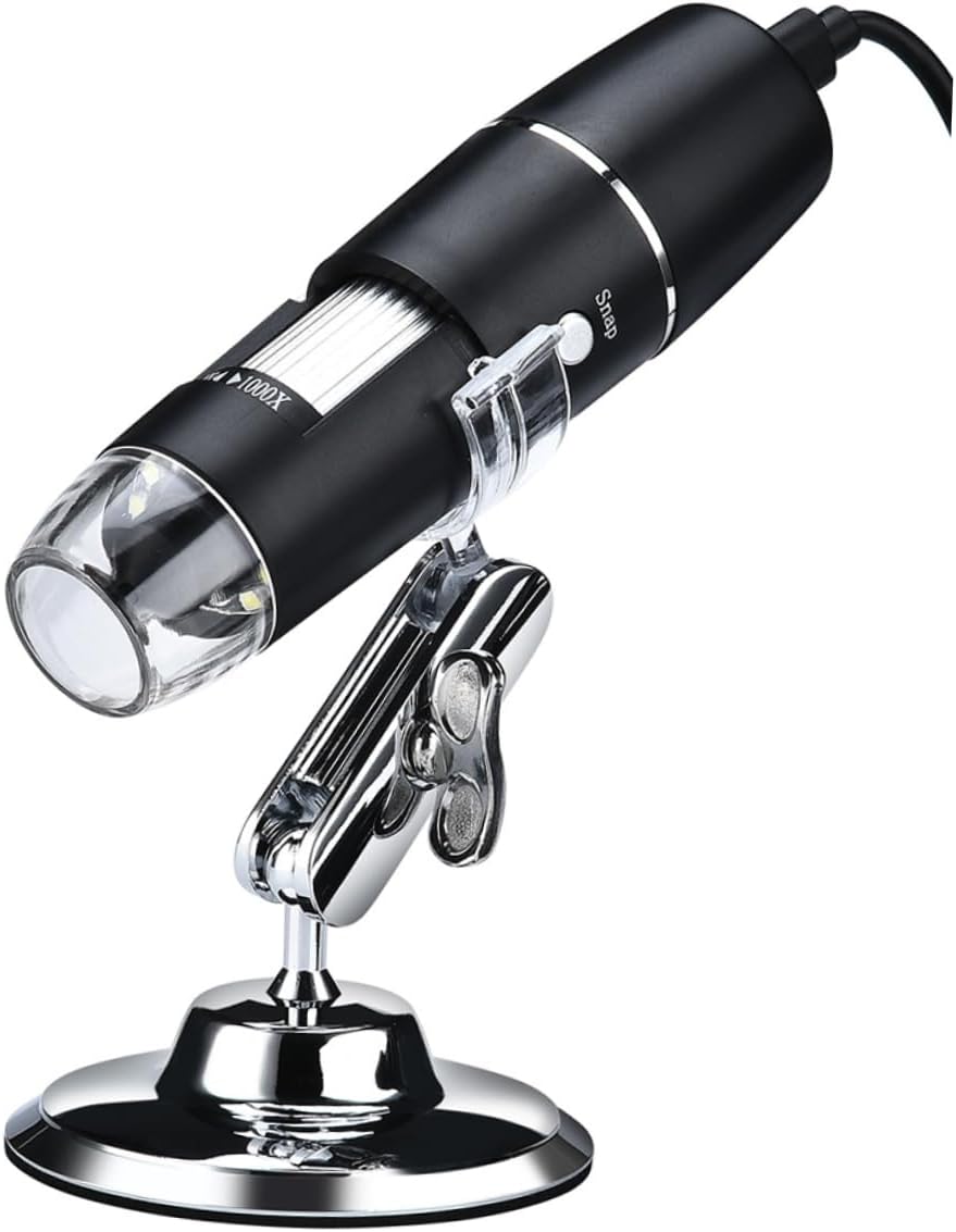 Hemobllo Digital Microscope USB Led Magnifier for Repair Inspection Handheld Portable Magnifying Glass Flexible Arm