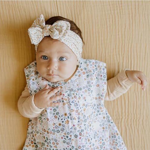 Image of Little Unicorn 6-12 Month Premium Muslin Sleep Sack 1.1 TOG | Soft & Breathable Muslin Cotton for safer sleep | 2 way zipper (Pressed Petals)