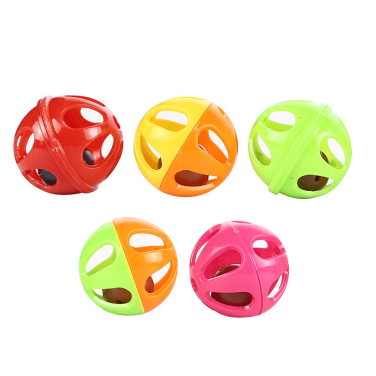 POPETPOP 100 Pz palla di campana palline di gatto con campanellini con campana all'interno cane che gioca a pallone gatto giocattolo giocattoli animale domestico palla
