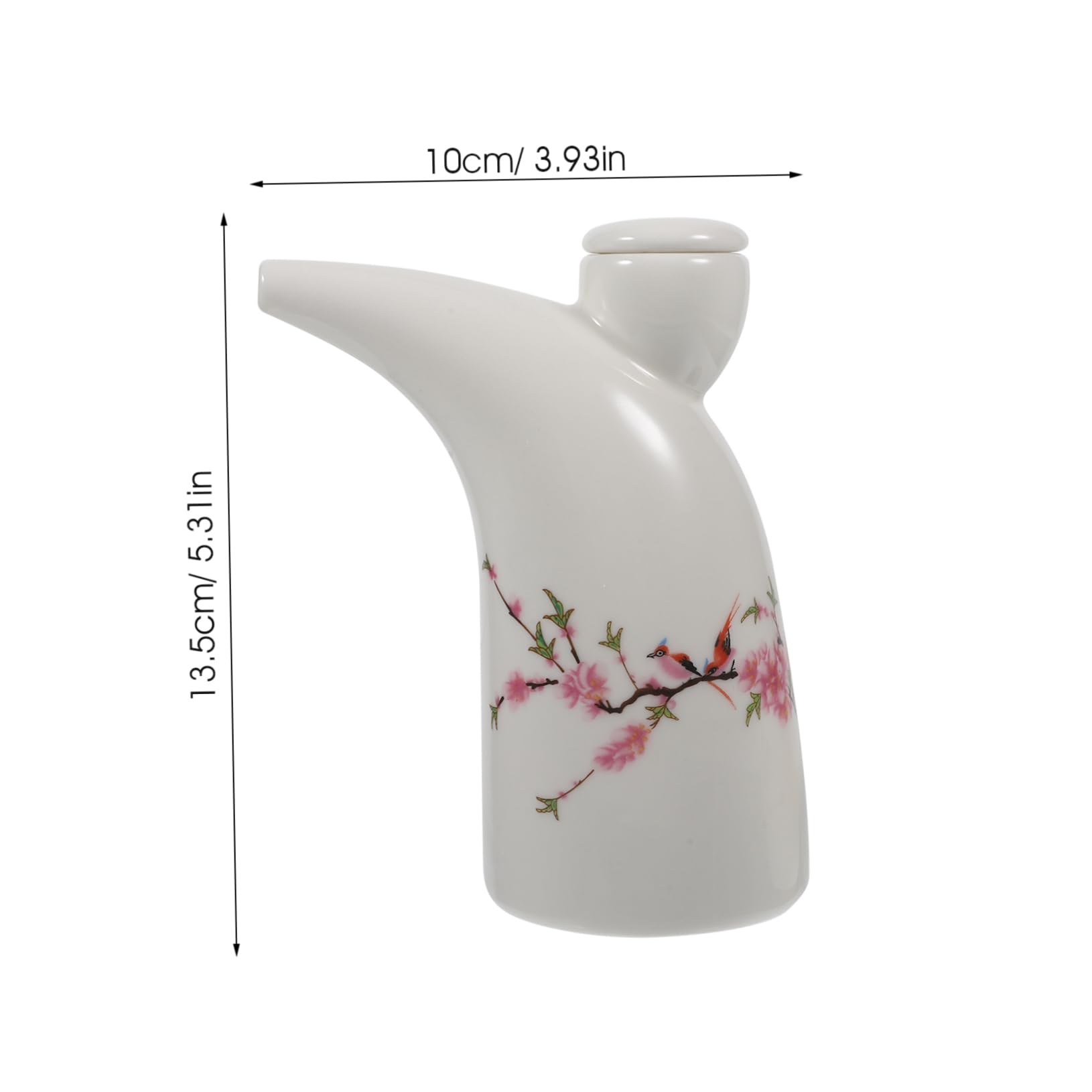 KICHOUSE Traditional Rice Wine Pot Set Ceramic Sake Kettle Cups Retro Kettle for Wedding Party Easy Clean