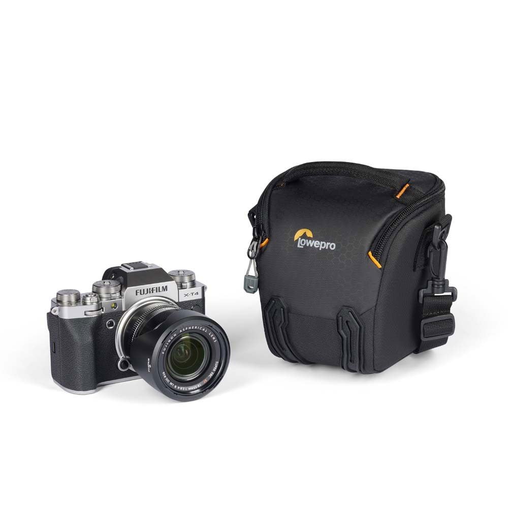 Lowepro Adventura TLZ 20 III, Camera Shoulder Bag with Adjustable/Removable Shoulder Strap, Bag For Mirrorless Camera, Compatible with Fujifilm Xt200, Canon M50 MII, EOS R10, Nikon Z50, Black
