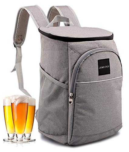 Insulated Cooler Bag Backpack Leakproof Lightweight Lunch Backpack, 20 Can(Grey)
