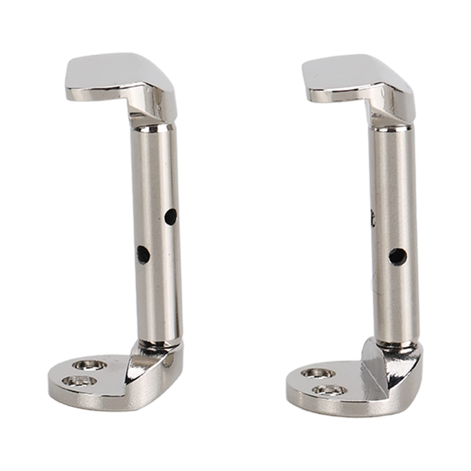 Vokers Metal Cheek Rest Clamp, Easy To Install Glossy Finish Violin Chin Rest Set Standard Size with Mounting Screws for 3/4 4/4 Violins Silver