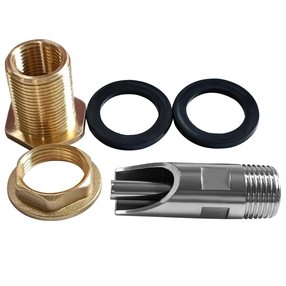 Joywayus 10 bebederos automáticos de acero inoxidable de 1/2 para pezón de cerdo + 10 piezas de conector de tanque de agua de latón de 1/2 hembra a 3/4 macho, kit de montaje de mamparo para cerdas,