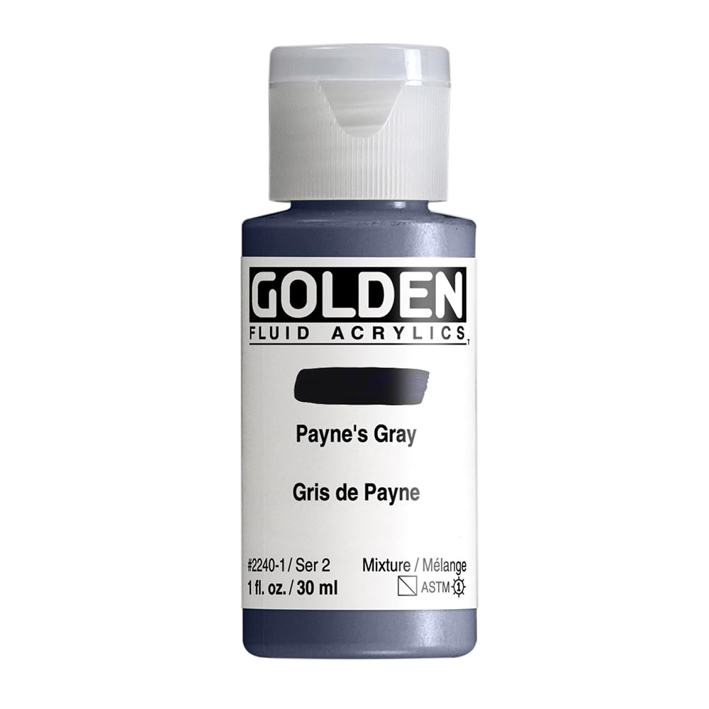 Pro-Art Paynes Gry-Golden Fluid Acrylic, Acrylic, Multicolour