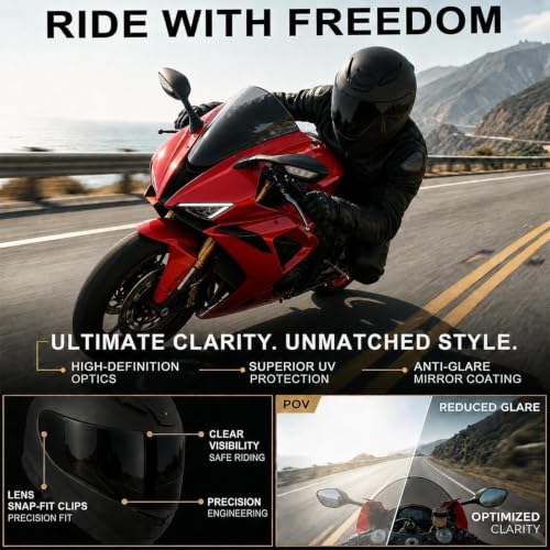 Image of PSLER RF-1400 RF 1400 visor - CWR-F2R Face Shield Helmet Visor Motorcycle Helmet Shield Accessories Replacement for RF 1400 CWR-F2R NXR2 Z8,Dark Black