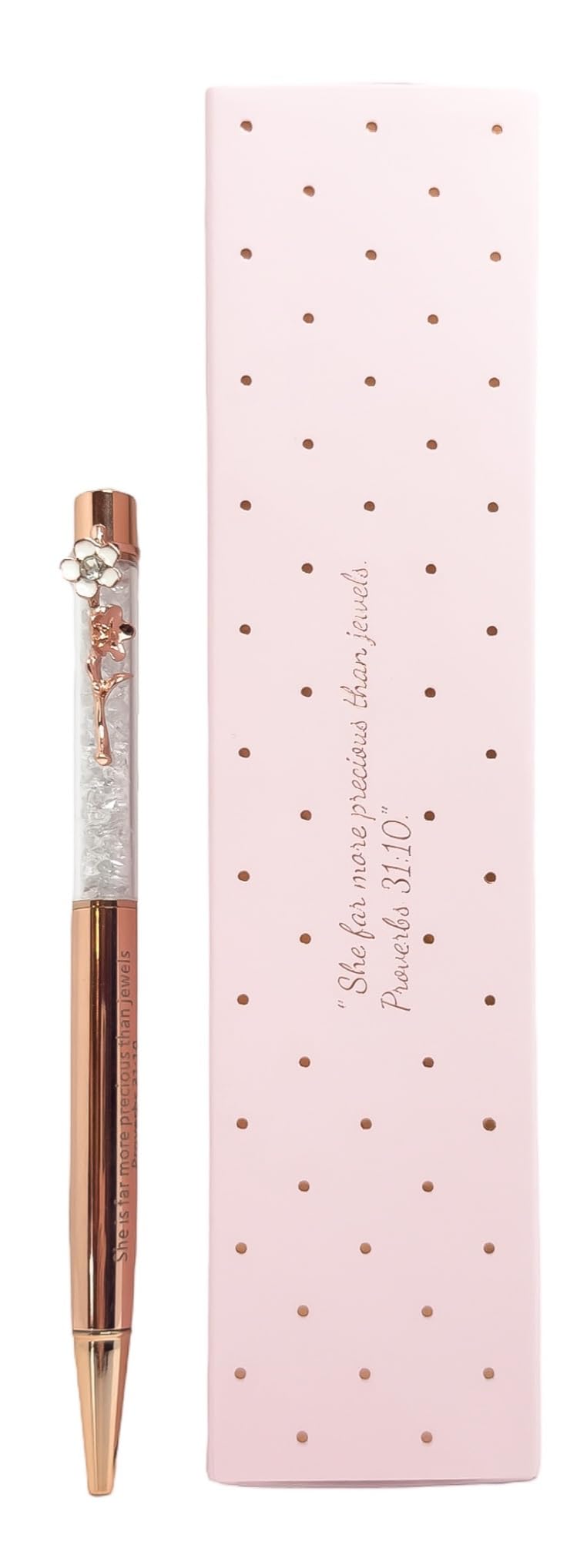 Proverbs 31 Bible Study Pens I Pink & Rose Gold Scripture Pens for Women 30s | Cute Christian Gifts
