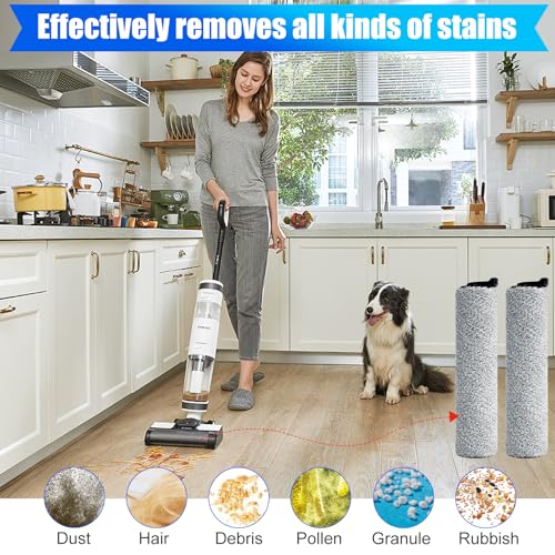 Image of Replacement Brush Rollers Compatible with Tineco Floor ONE S3 /iFloor 3 Breeze Cordless Wet Dry Vacuum Cleaner Rollers for Tineco Floor Cleaner