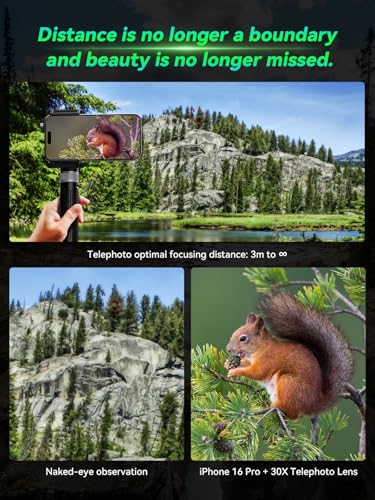 APEXEL High Power 30x HD Telephoto Lens for iPhone | Phone Camera Lens for Outdoor Photography | Compatible with iPhone, Samsung, Pixel | Includes Tripod with Universal Smartphone Clip & Tripod Mount - Image 4