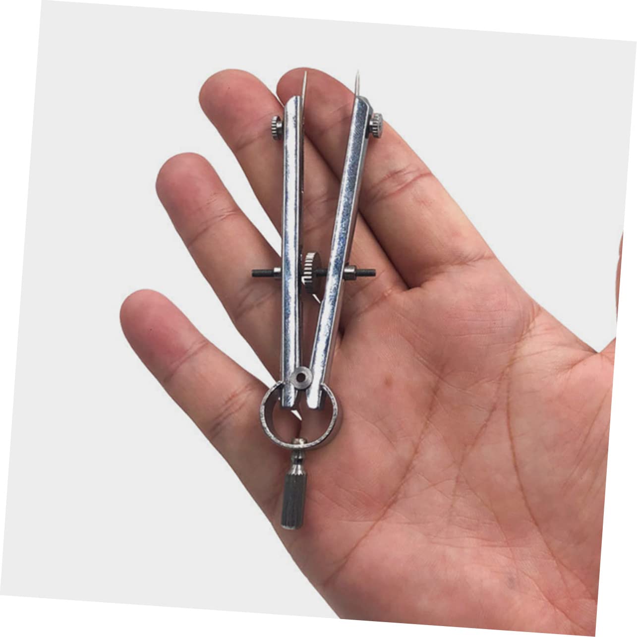 jojofuny 5 Pezzi Compass da Disegno Inossidabile per Geometria Strumento di Precisione per Cerchi Resistente e Facile da Usare per Insegnanti e Studenti