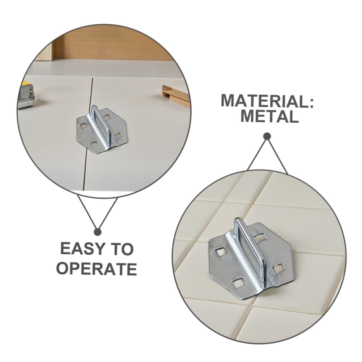 STOBAZA 3 Set Ganci per Pannelli Forati in Ferro Zincato Porta Attrezzi da Parete per Organizzazione Garage e Officina Ganci Curvi e Filo Resistenti per Utensili Cavi e Materiali di