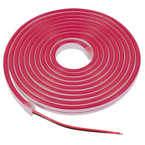 Tira LED flexible silicona 12V impermeable 3 m rosa miniatura 1