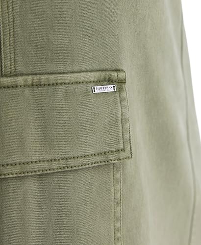 Buffalo David Bitton Women's Matilde Mid Rise Twill Maxi Cargo Skirt4