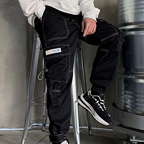 XYXIONGMAO Streetwear Harem Pants for Men Hip Hop Techwear Pants Loose Overalls Casual Function Multi-Pocket Trousers3
