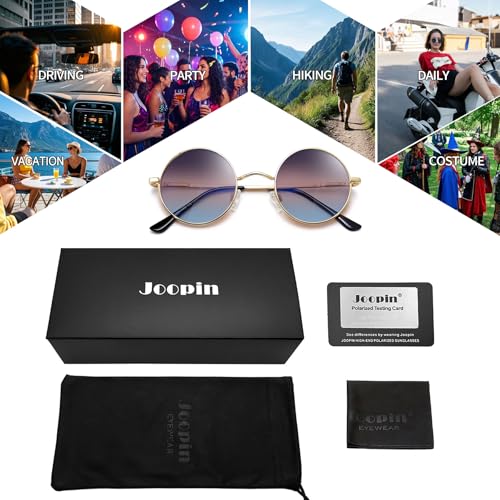 Image of Joopin Small Round Sunglasses Hippie Circle Sun Glasses UV400 Protection
