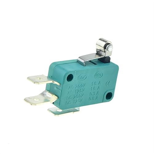 Micro Interruptores de límite Micro 16A 250V 125V NO+NC+COM 0.248 in 3 pines SPDT Micro interruptor 1.102 in 2.047 in Arc Roller Palanca Interruptor