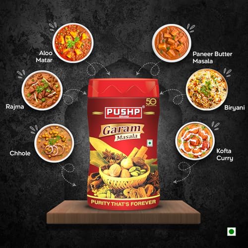 Image of Pushp Brand Garam Masala Jar (500 Pack of 1)