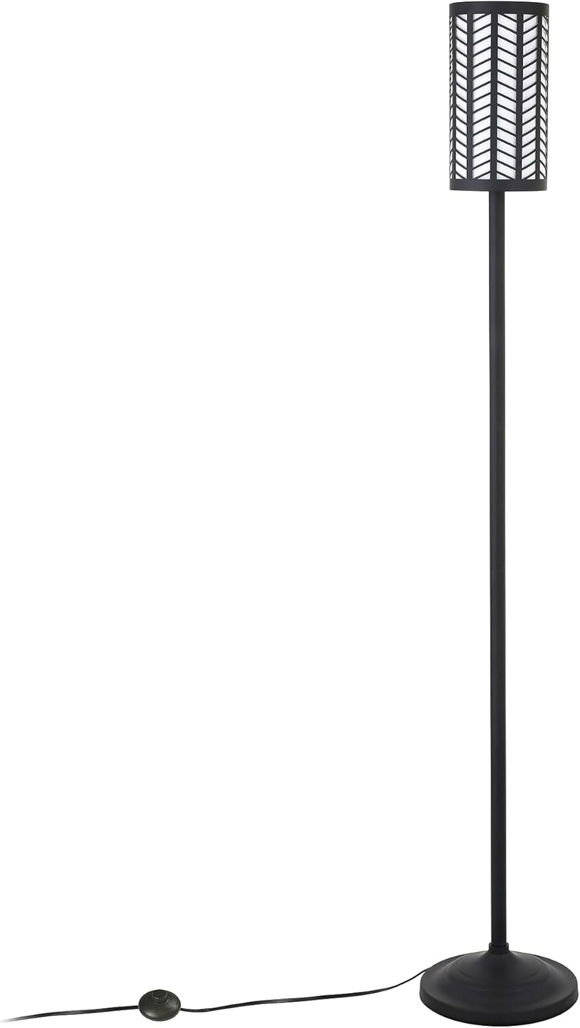 Henn&Hart 63.5" Tall Floor Lamp with Metal Shade in Blackened Bronze, for Home, Living Room, Bedroom, Entertainment Room, Office, Kitchen, Dining