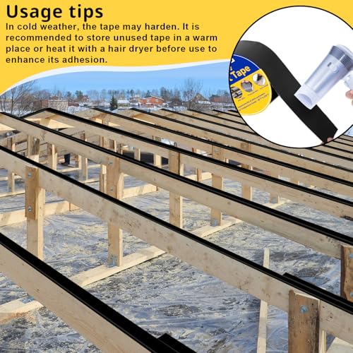 Image of Joist Tape for Decking 2'' X 50', 4 Rolls Waterproof Deck Tape | Weather-Resistant and Anti-Corrosion Joist Tape, Self-Adhesive for Extend Deck Life for Wood Joists Beams Roof Rv