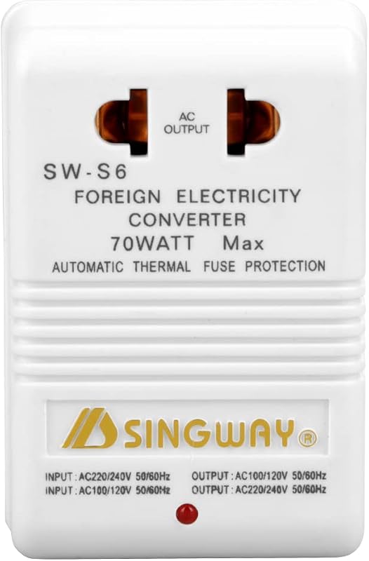 120v to 240v Converter + 110V/120V 220V/240V Step 70W Step‑Up&Down Voltage Converter Transformer (CN Standard Plug) up/Down Travel Adapter Suitable for Electrical Appliances Under 30w Plug