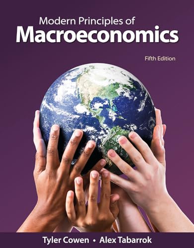 Compare Textbook Prices for Modern Principles: Macroeconomics 5th Edition ISBN 9781319245405 by Cowen,Alex Tabarrok