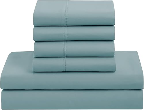 Miniatura 6 de Sweet Home Collection - Juego de 7 piezas en una bolsa con edredón liso con relleno alternativo, suave para todas las estaciones y lujosas sábanas