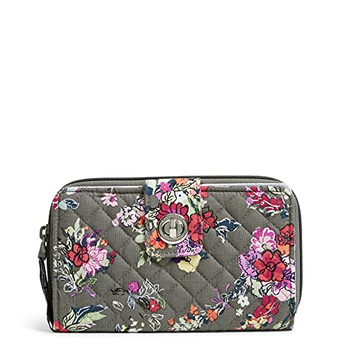 Vera Bradley Women's Cotton Turnlock Wallet With Rfid Protection, Hope Blooms - Recycled Cotton, One Size #TOP2