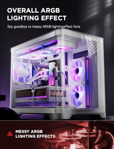 Image of AsiaHorse Dawn Pro 120mm Case Fan, ARGB PWM 1850RPM / 68CFM Airflow, Forward & Reverse Blade Design, Low Noise, Precision HDB Bearings High Performance Unit PC Fan Modular Daisy Chain