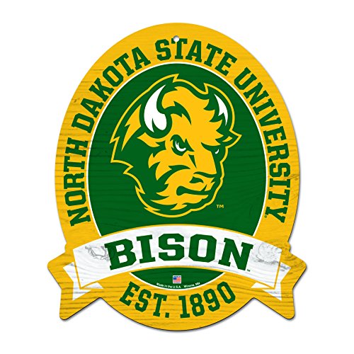 11X13 North Dakota State Bison NDSU Wood Street Sign