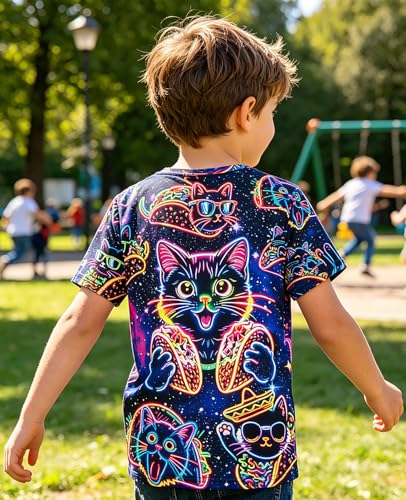 Image of uideazone Tshirts for Boys Kids Short Sleeve T-Shirt 3D Graphic Tee Shirts Tops Clothes 4-16 Years