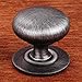 R.K. International RK International RKI Distressed Nickel CK 3217 DN Small Plain Knob with Detachable Back Plate