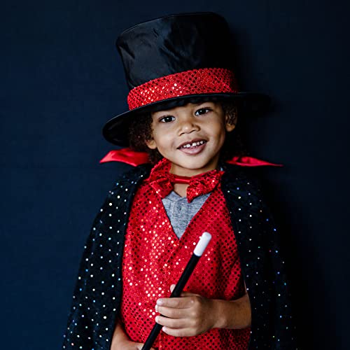 Melissa & Doug Magician Role Play Costume Set - Includes Hat, Cape, Wand, Magic Tricks #TOP6