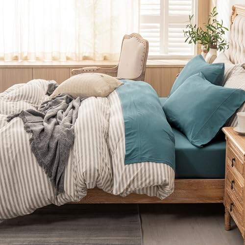 PURE ERA Jersey Knit 3pc Bed Sheet Set 100% T-Shirt Cotton Super Soft Comfy Breathable Fits Mattress Up to 20" Extra Deep Pocket (Solid Cerulean Blue,Twin)