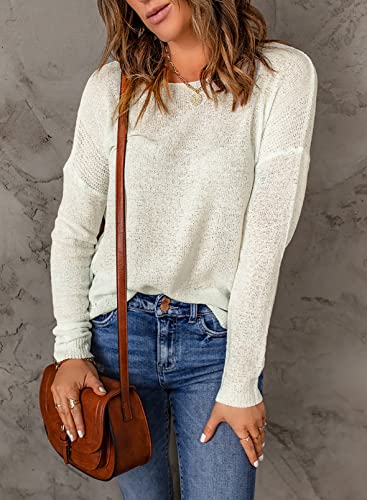 Acelitt Womens Casual Lightweight Long Sleeve Crewneck Knit Shirts Tops, S-XXL2