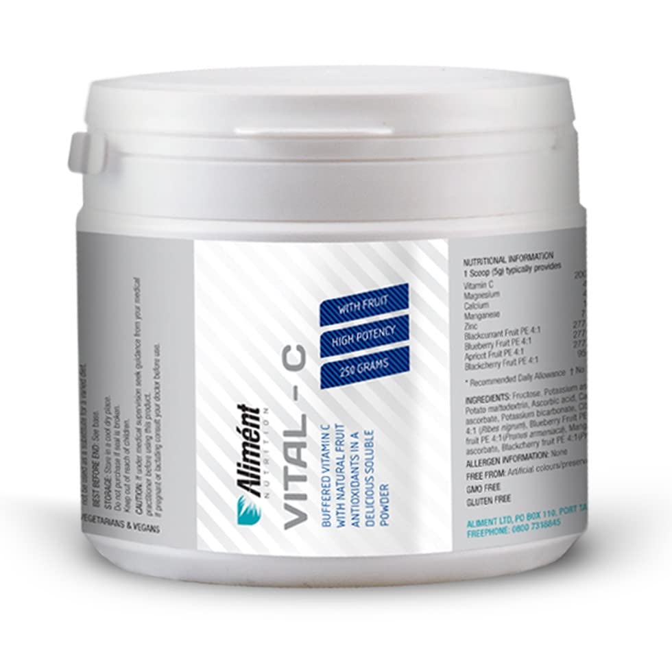 Vital C (Vitamin C) Ascorbic Acid Ultra High Strength Premium Powder - 250g with Fruit Flavouring for optimum daily levels